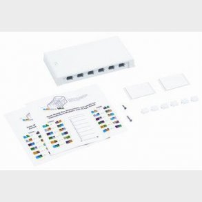 V�gboks M112 for 12xMGS modular jack Systimax hvid