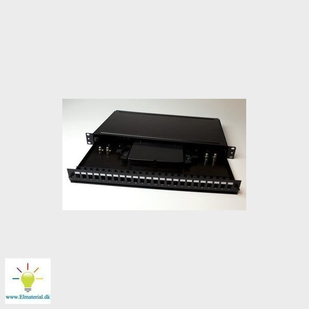 Fiberbox 24SC/LC Duplex med splice kassette sort