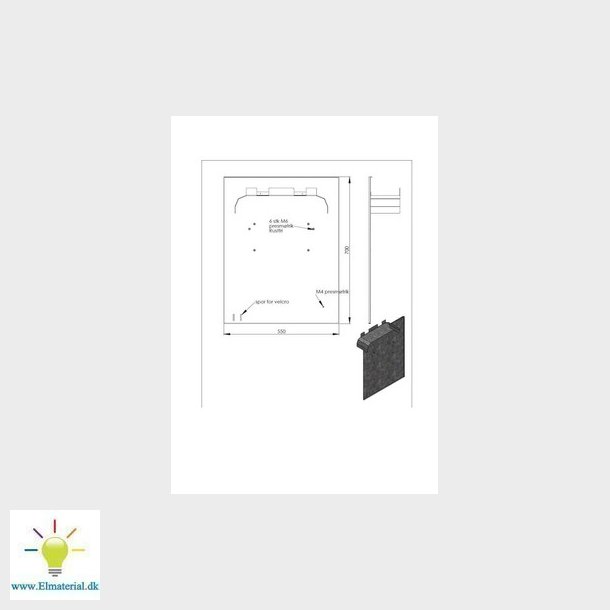 Bagplade FE594 til BUDI/FIST-GCO2-FD