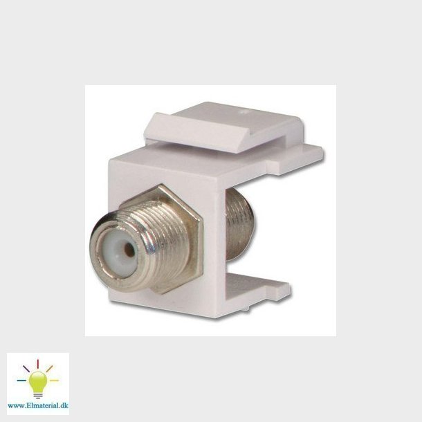 Keystone F-connector modul hvid