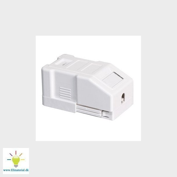 Vgboks for Keystone konnektor, hvid