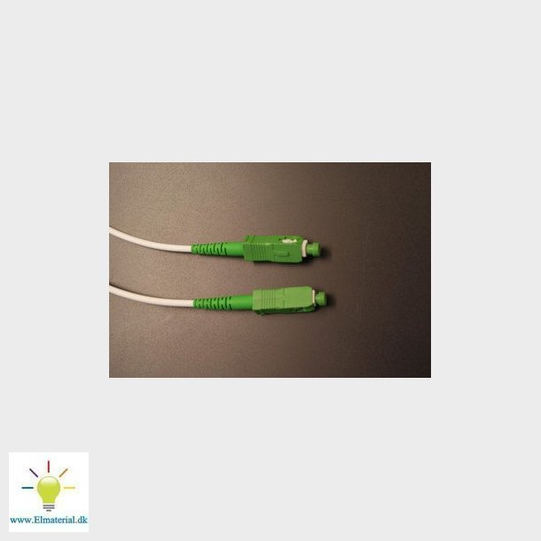 Fiberpatchkabel sc/apc-sc/apc singlemode simplex 3mm Hvid kappe 15M