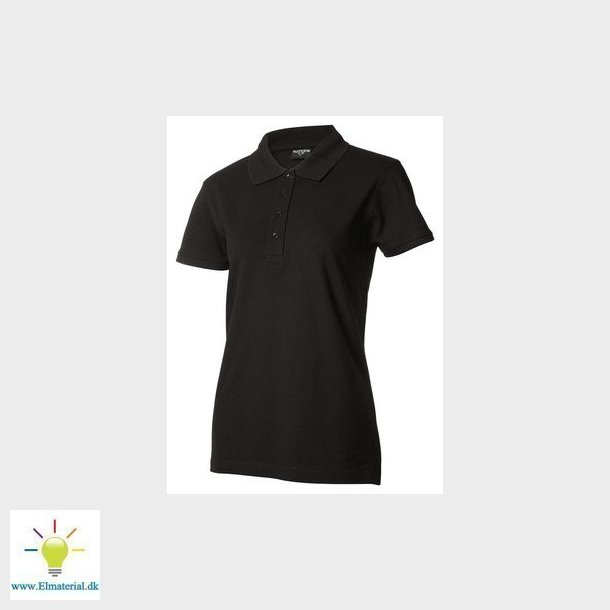 Polo shirt dame sort - S / LM logo