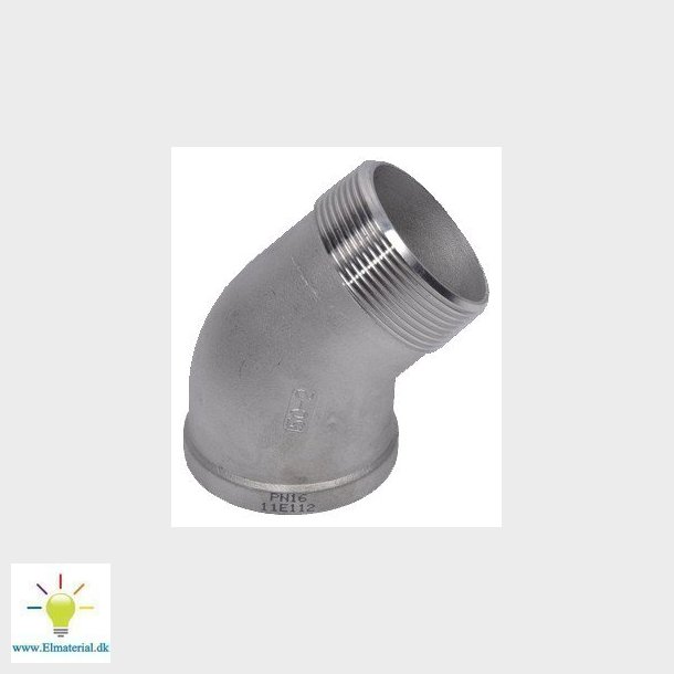 Vinkel 45&deg; M/N syrefast 3/4