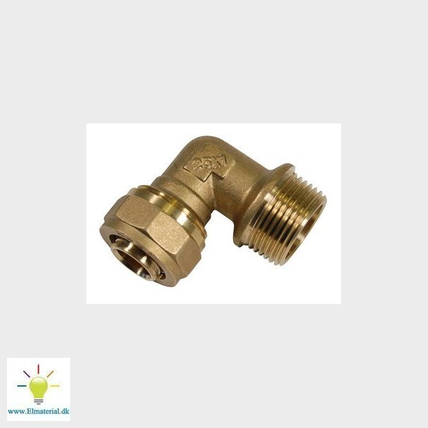 Unite vinkel kompression 90&deg; PN6 20 mm x 12" nippel