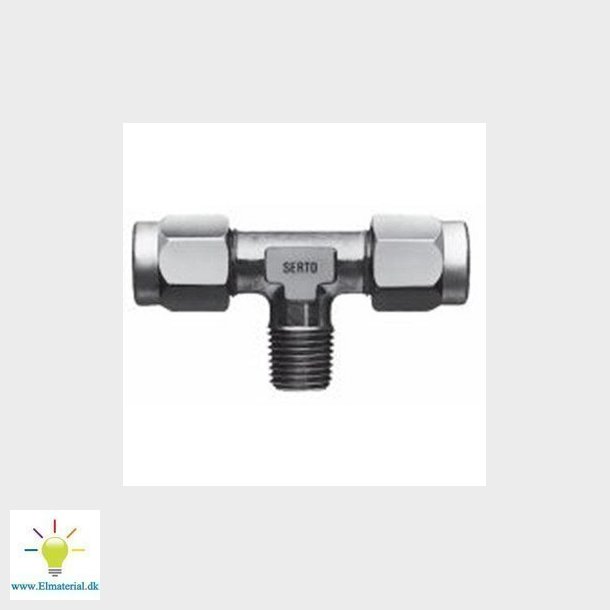 SO43721-8 mmx1/4"messing t-rr udvendig gevind 08-1/4"-08"