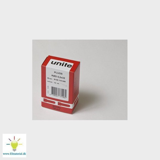 Unite plugs LM rd 5,5X32 10pk =1000 stk