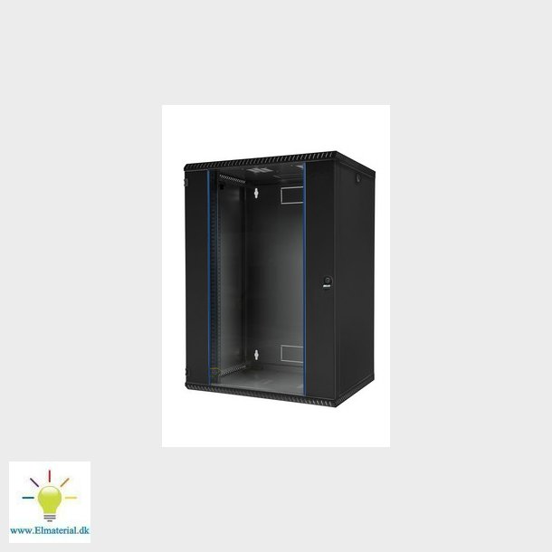 Vgrack 600x500x730 15U glasdr sort