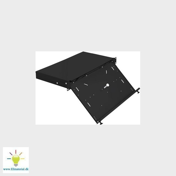 Fiberboks 19" 1HE "VENI" uden front sort