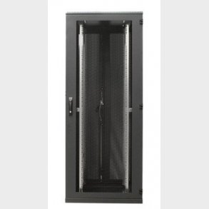 Gulvrack 800x800x1980 42U glasdr sort