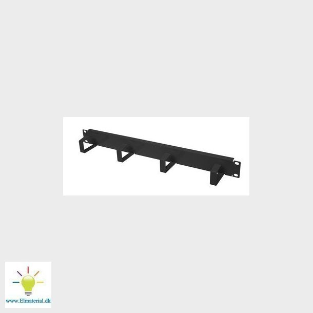 Kabelmanagement metal 19" 1U sort