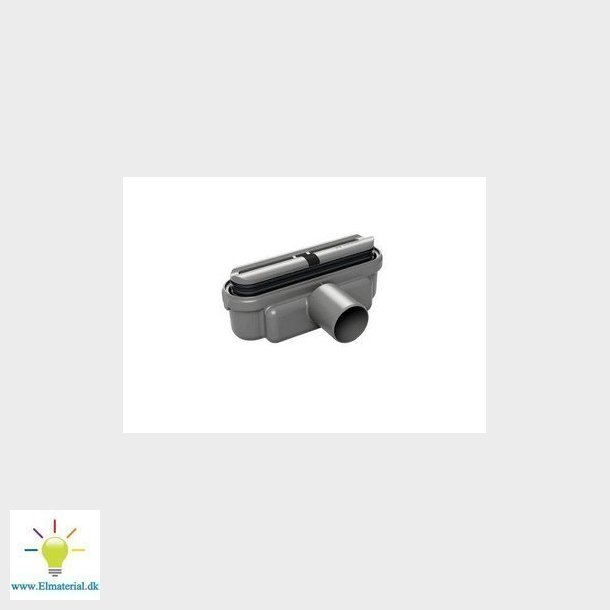 Unidrain udlbshus 50 mm vandret med vandls uden sideindlb