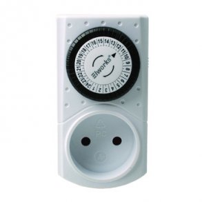 D�gnur mini timer mekanisk, hvid