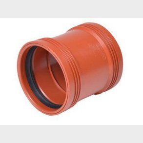 110 dobbeltmuffe Wafix PP r�d