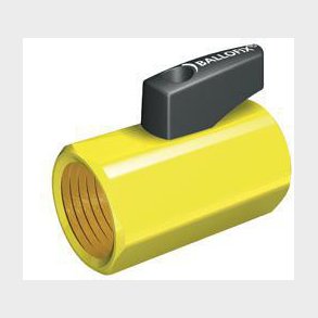 Gaskuglehane med greb muffe/muffe 1/2