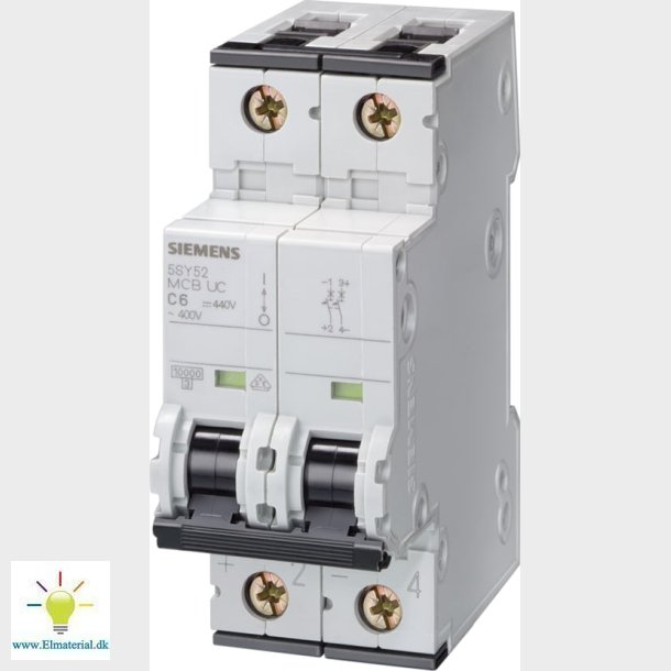 Automatisk s&auml;kring C 20A 2P Dc10Ka