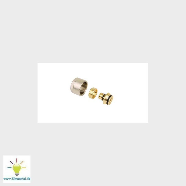 Henco overgang 16 mm x 34" til ALUPEX messing forniklet