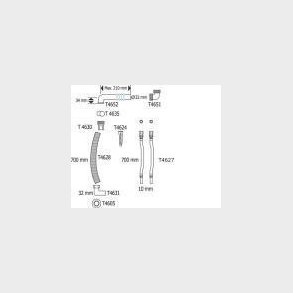 Fleksibelt til- og afl�bssystem, 700 mm
