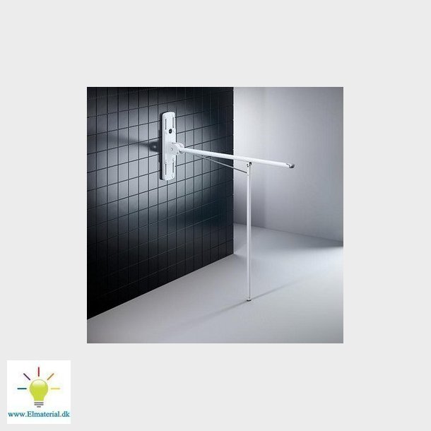 VALUE Toiletsttte, 850 mm, med ben, hjderegulerbar hvid