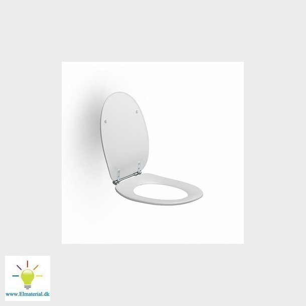 Toiletsde Dania med lg, hvid, Institutionsbeslag, lang, rustfri