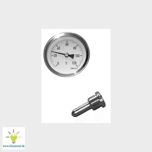 Skivetermometer 63 1/2"x100 mm 0-120&deg;C
