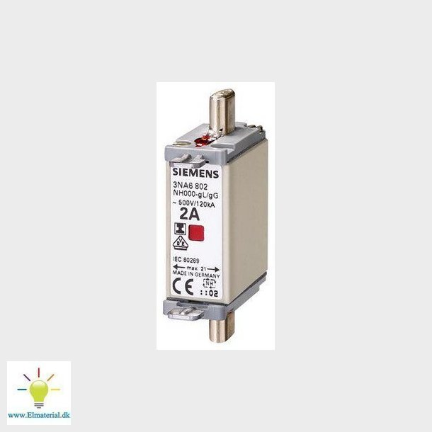 Nh-Sikring Nh000 63A Gl/Gg 500V, 3Na6822