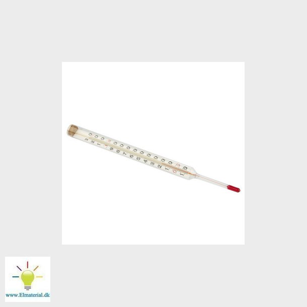 Termometerglas ligelbende rd vske lang