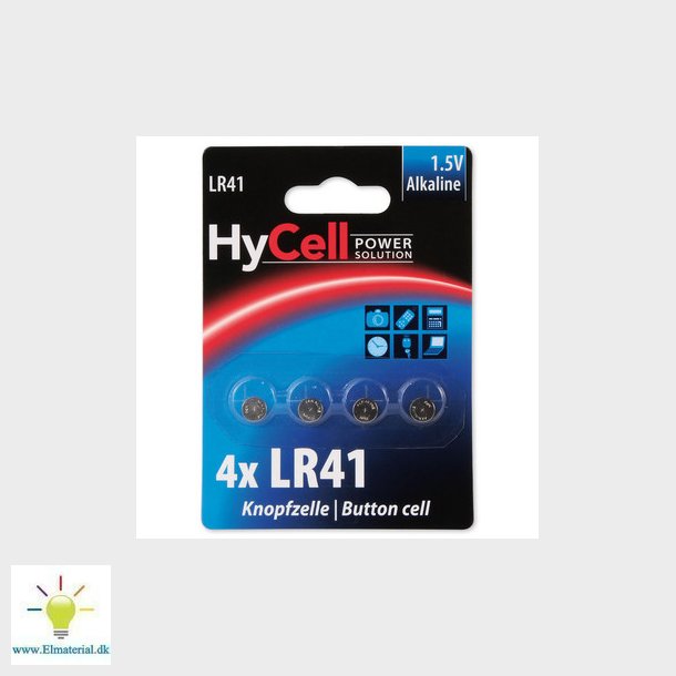 Batteri LR41 K4 1,5V Alkaline knapcelle
