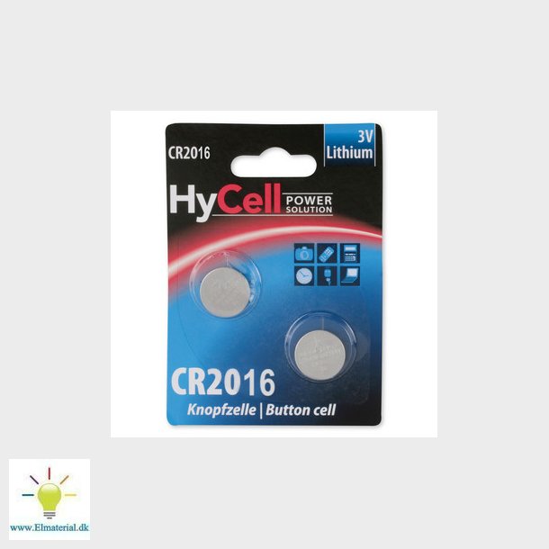 Batteri CR2016 K2 3V litium knapcelle