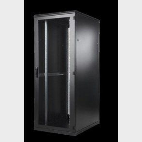 Serverrack 600x1000x1980 42U perforeret d�r sort