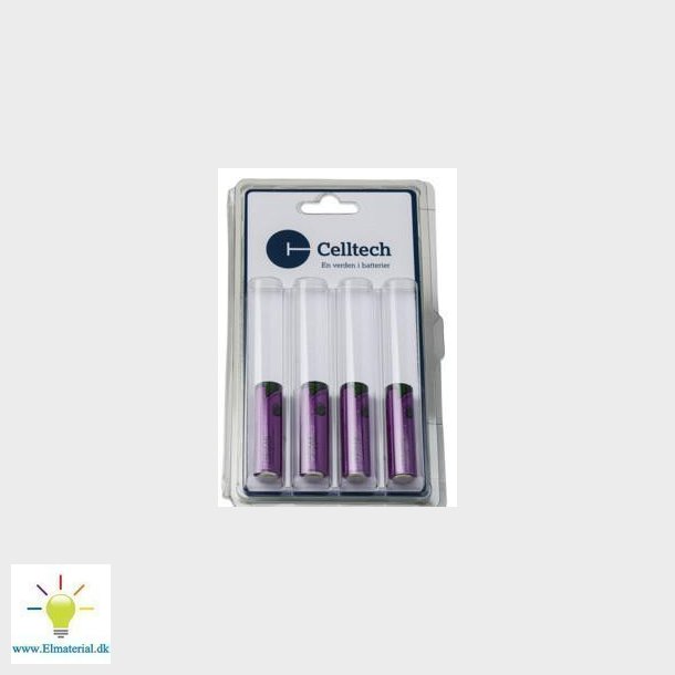 Tadiran litium batteri AA 3,6V 2200 mAh - Pakke med 4 stk