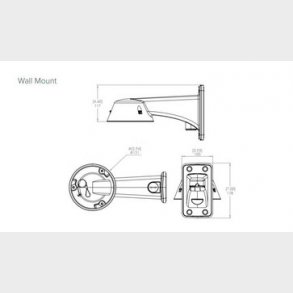 V�gbeslag ned-h�ngt til IR PTZ, IRPTZ-MNT-WALL1