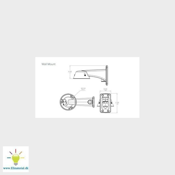 Vgbeslag ned-hngt til IR PTZ, IRPTZ-MNT-WALL1