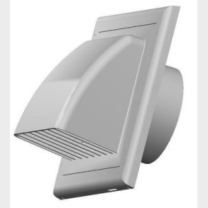 UNITE rund �100 udvendigt gitter hvid