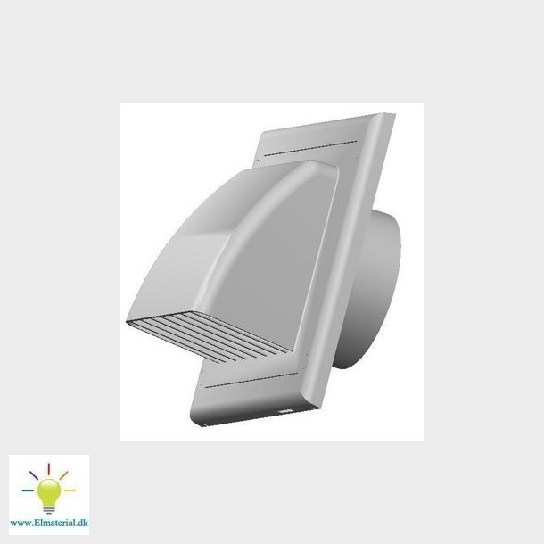 UNITE rund 125 udvendigt gitter hvid