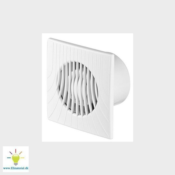 Unite ventilator med Timer 100 Hvidt front panel