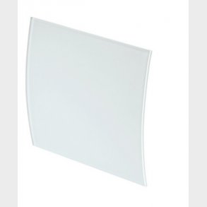 UNITE Frontpanel i �gte glas frost hvidt i buet design for system+ ventilator �100