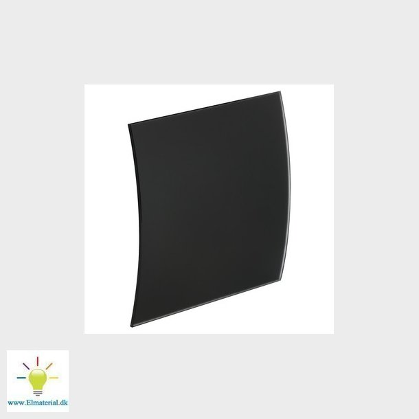 UNITE Frontpanel i gte glas mat sort i buet design for system+ ventilator 100