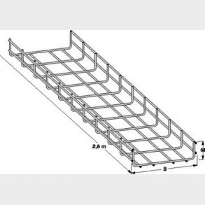Gitterbakke rustfri 120 (L=2,5M)