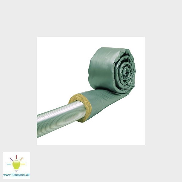 Unite isoleringsstrmpe til ventilationsrr 100 mm x 4 m med 30 mm isolering
