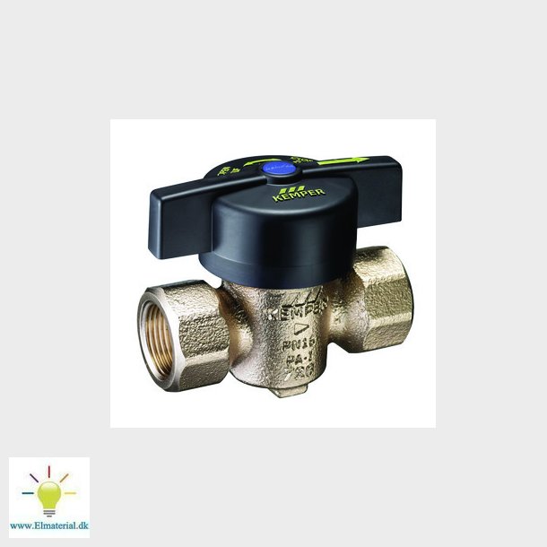 Kemper VAV kugleventil muffe/muffe 12" i korrosionsbestandig rdgods