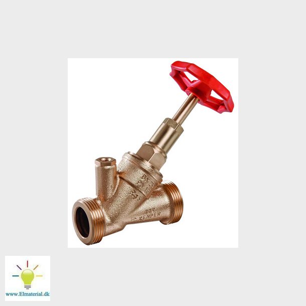 Kemper Weser fristrmsventil nippel/nippel 12" rdgods