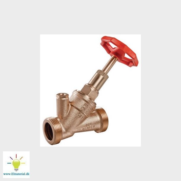 Kemper Weser fristrmsventil nippel/nippel 114" rdgods