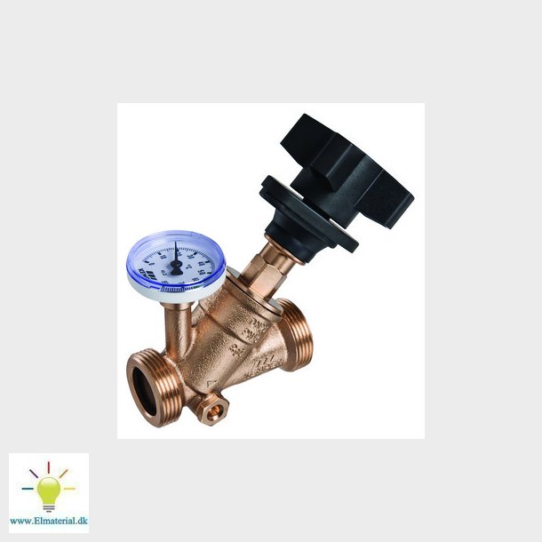 Kemper Multi-Fix-Plus cirkulations- og reguleringsventil nippel/nippel 12" rdgods