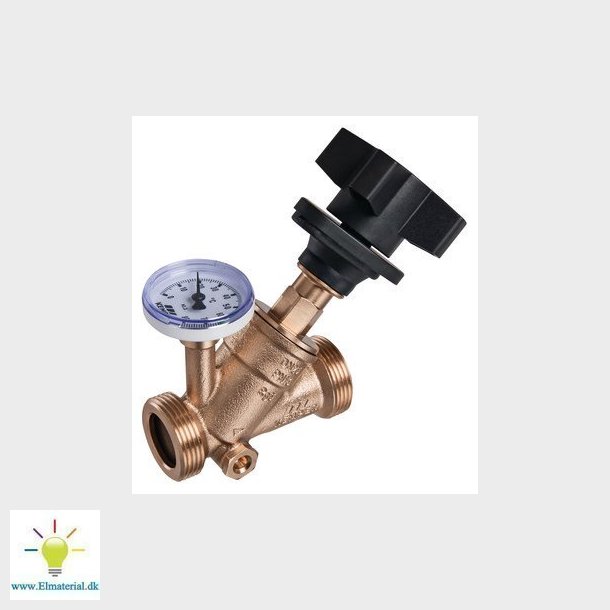 Kemper Multi-Fix-Plus cirkulations- og reguleringsventil nippel/nippel 34" rdgods