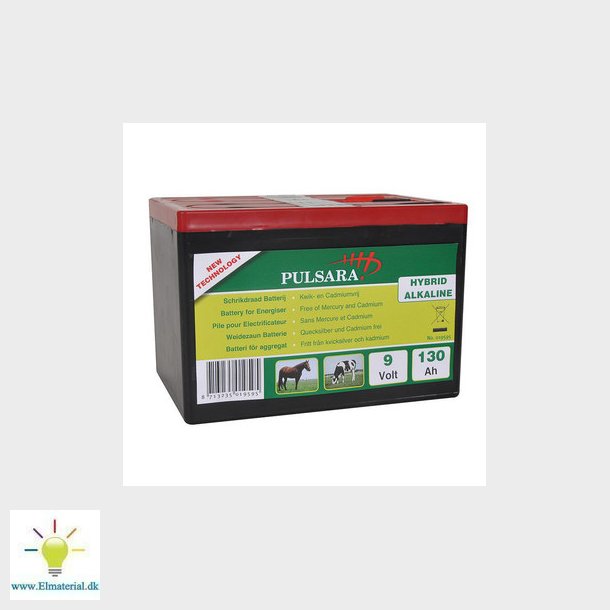 Elephant miljvenligt 9V 130AH alkalinebatteri