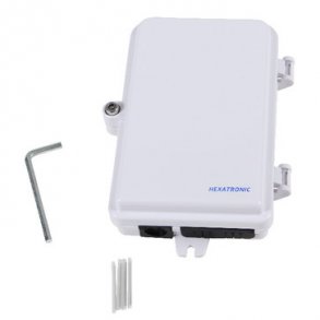 Fiberväggdosa för 4x simplexfogar med skarvkassett