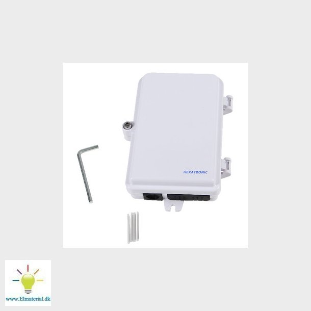 Fiber vgboks for 4x simplex samleled med splice kassette
