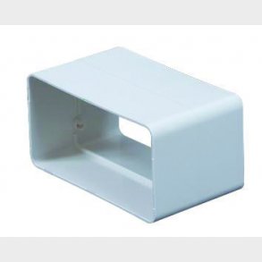 UNITE flad Samlemuffe til kanal 55 x 110mm Hvid PVC