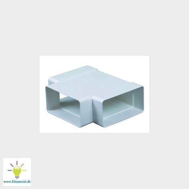 UNITE flad 55 x 110 mm T-stykke Hvid PVC